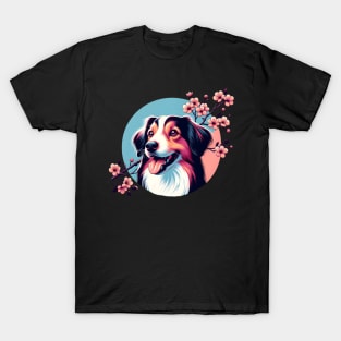 Nederlandse Kooikerhondje's Springtime Cherry Blossom Joy T-Shirt